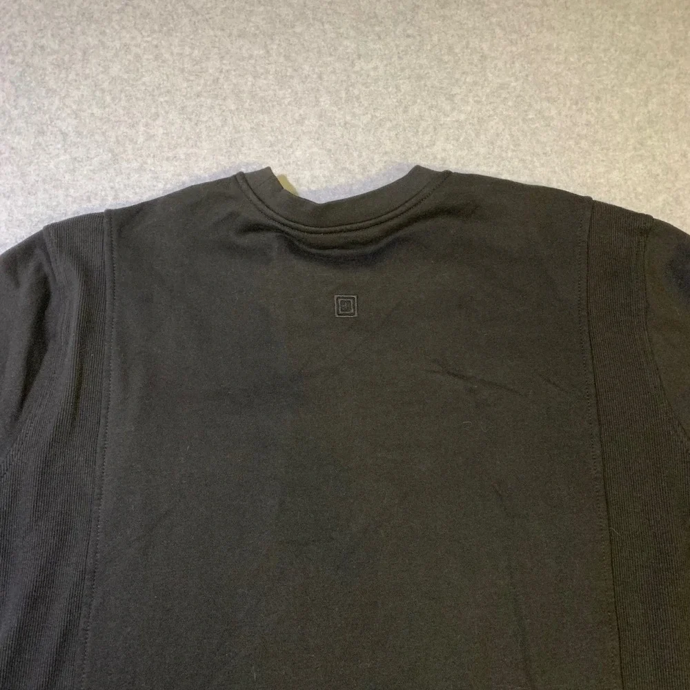 5.11 Tactical Sweatshirt Mens‎ 2XL Black Chest Pocket Crewneck Fleece Lined